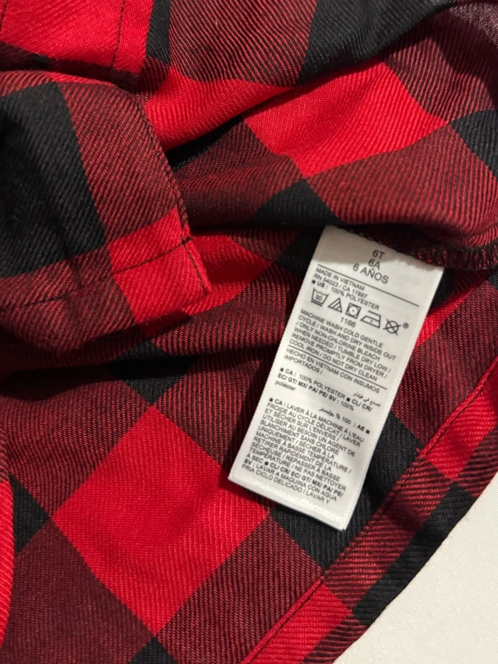 NWT Old Navy Red & Black Flannel Print Pajamas & Slippers Set